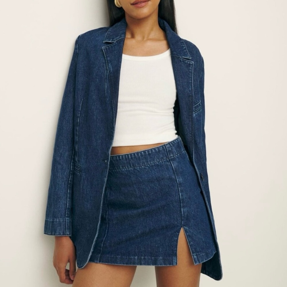 NWT Reformaiton OWENS Denim Mini Skirt ✨